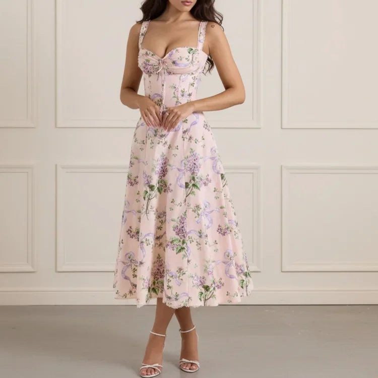 Floral Corset Midi
