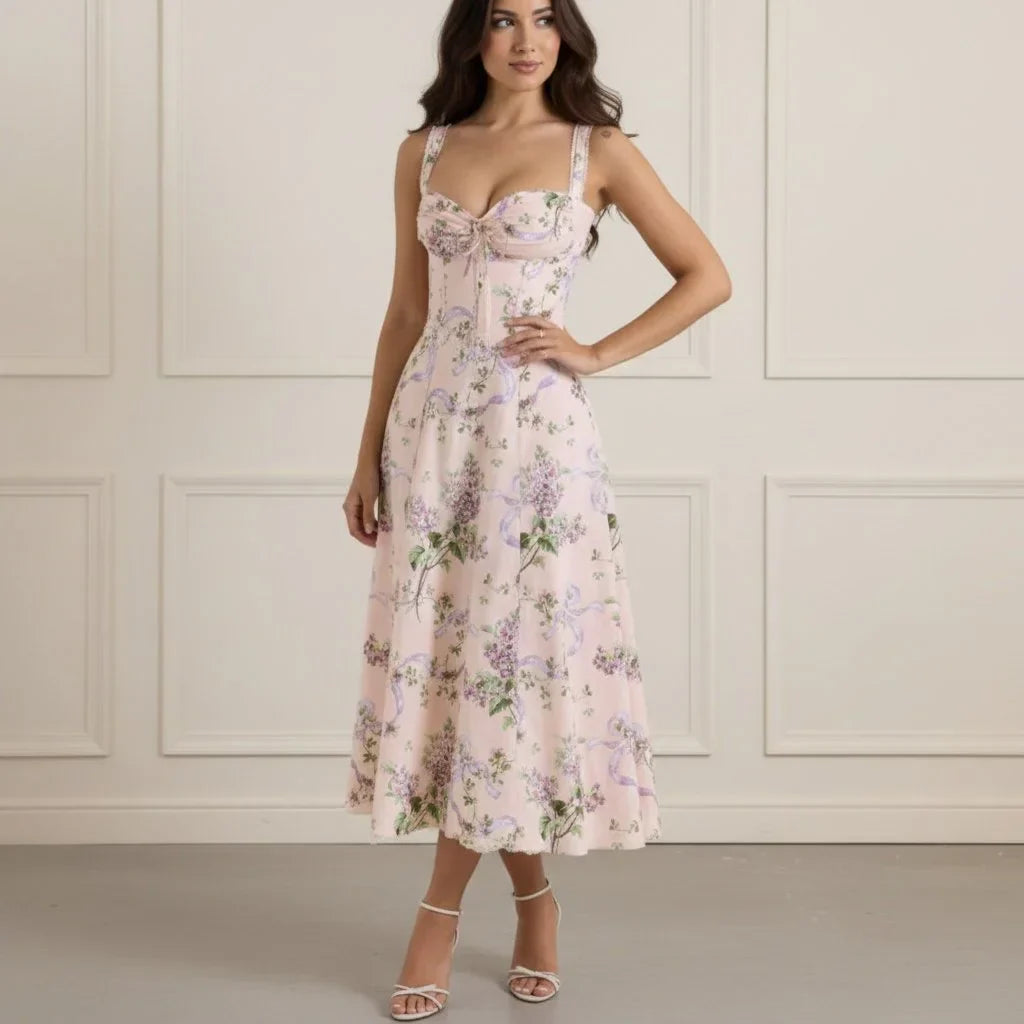 Floral Corset Midi