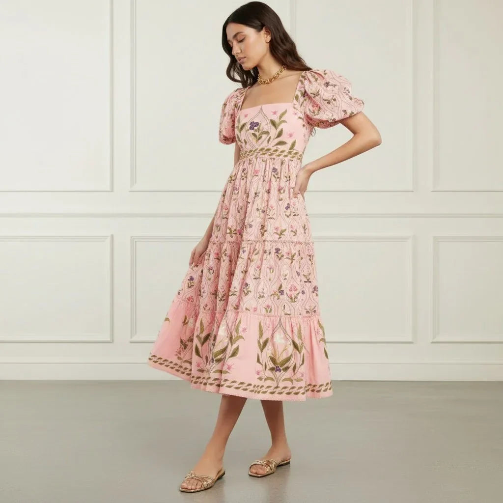 Cotton Printed Midi