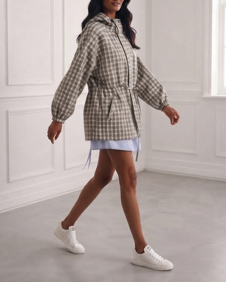 Plaid Windbreaker