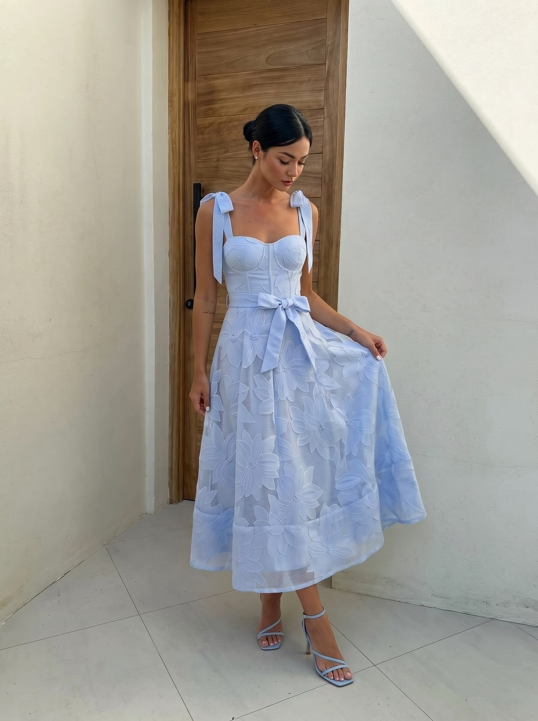 Floral Applique Midi