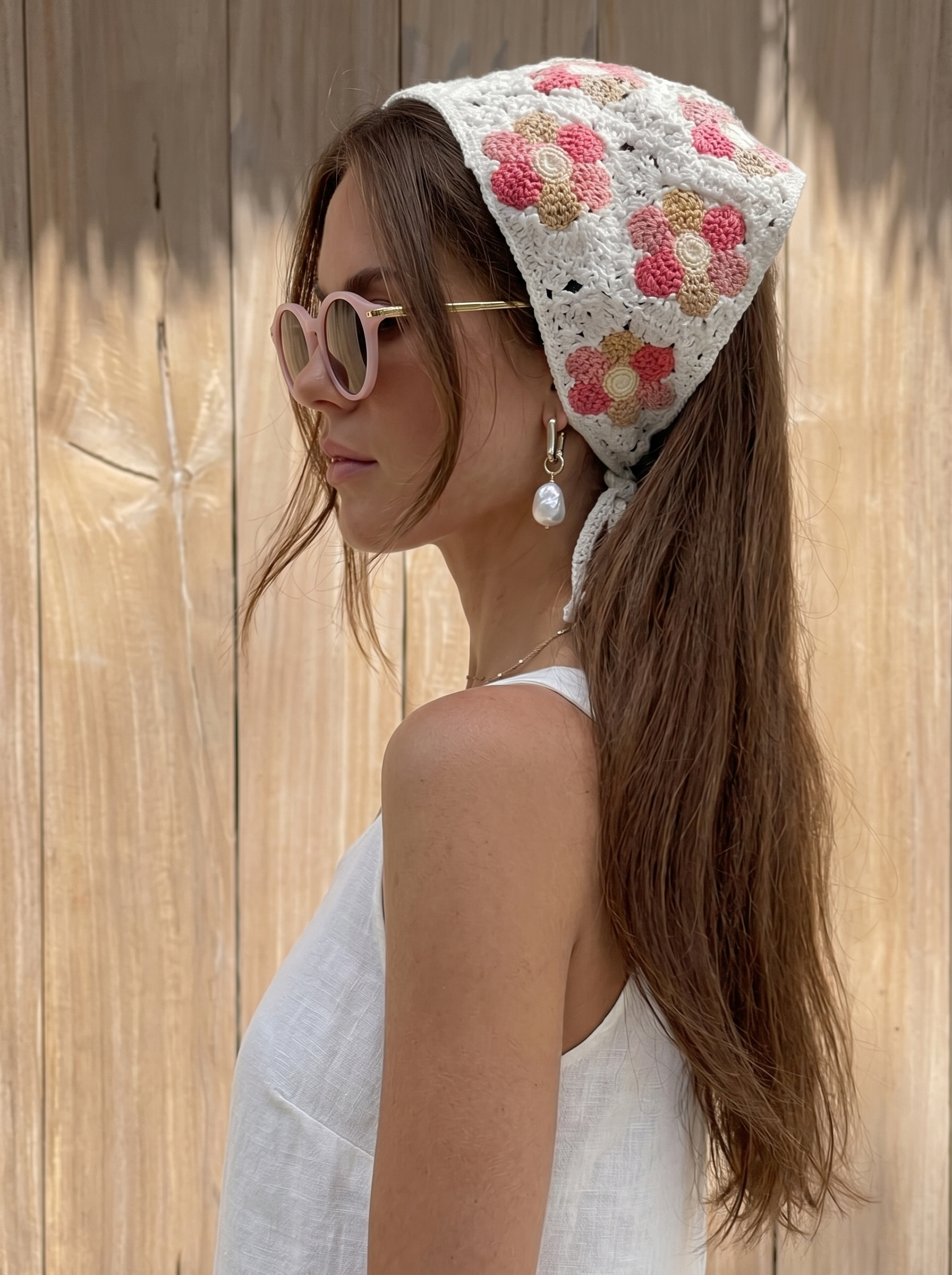 Crochet Knit Bandana