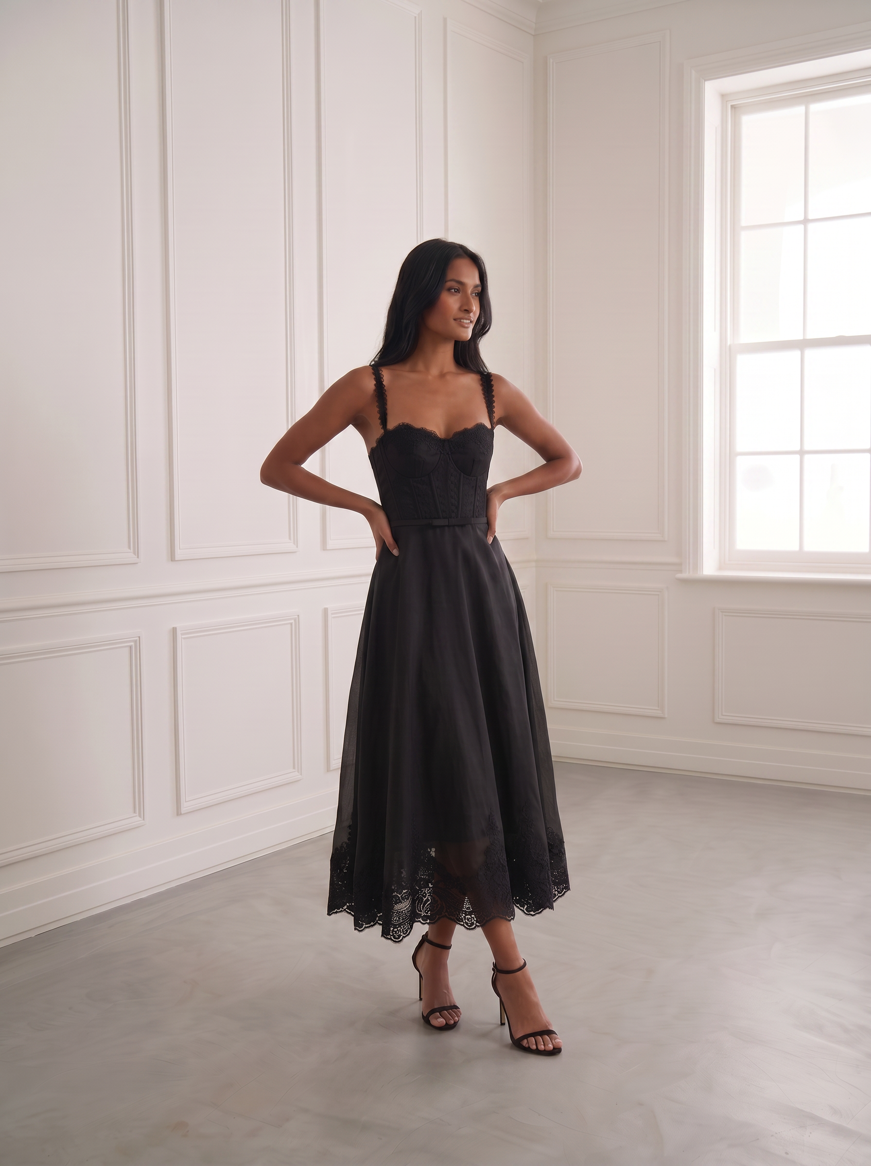 Black Corset Midi