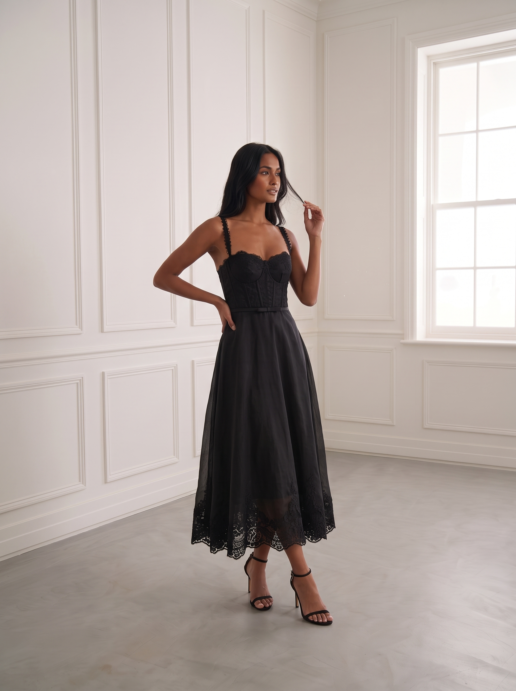 Black Corset Midi