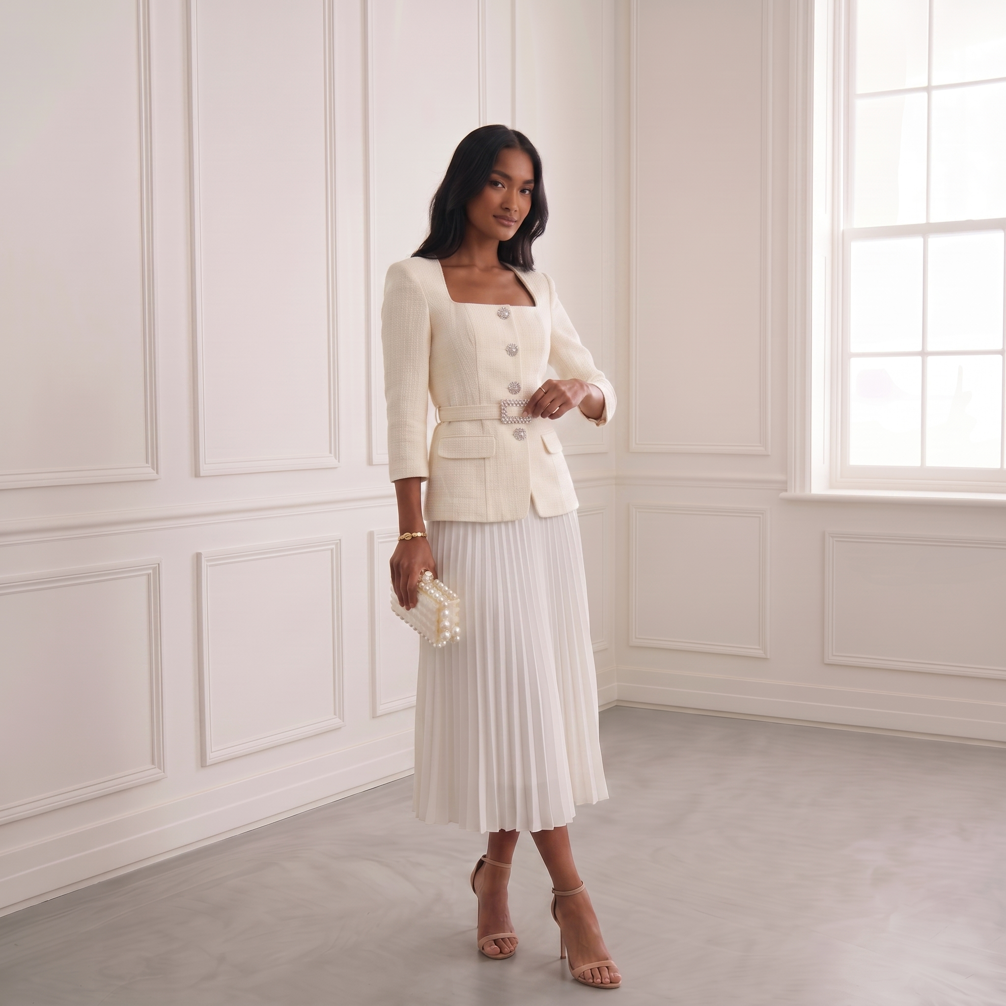 Knit Belted Midi