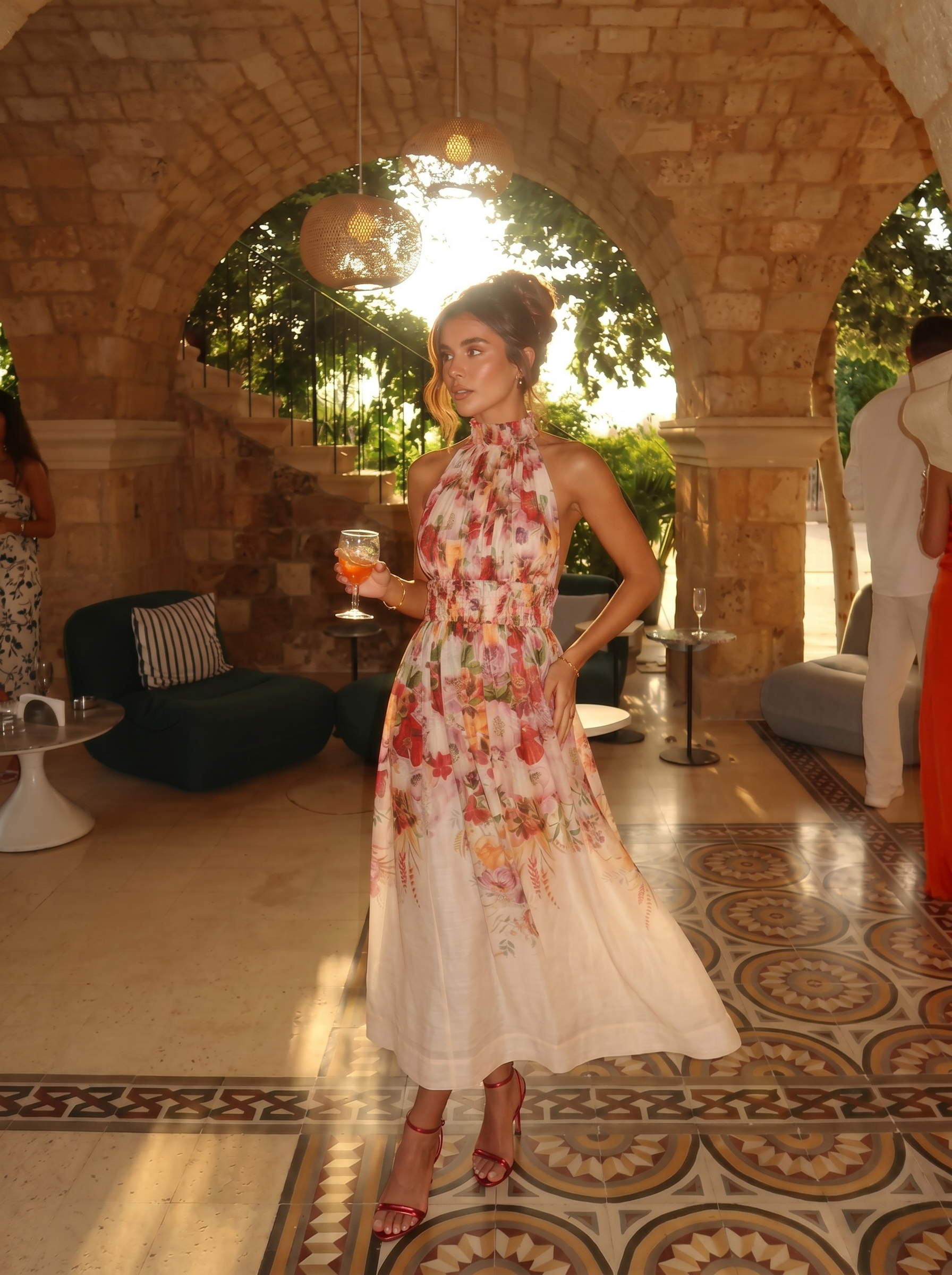 Floral Halter Midi