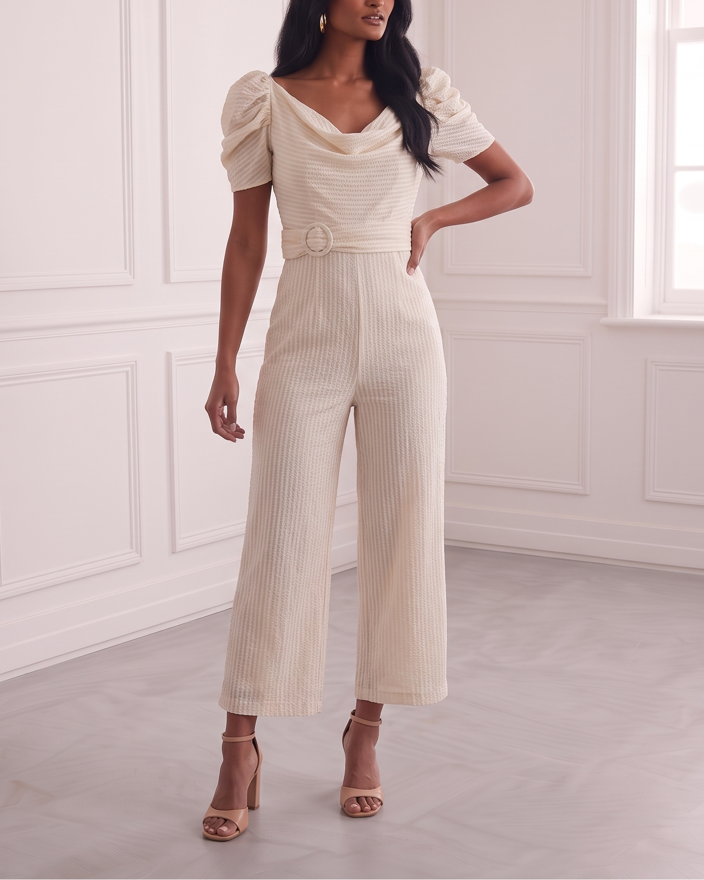 Cowl Neck Jumpsuit
