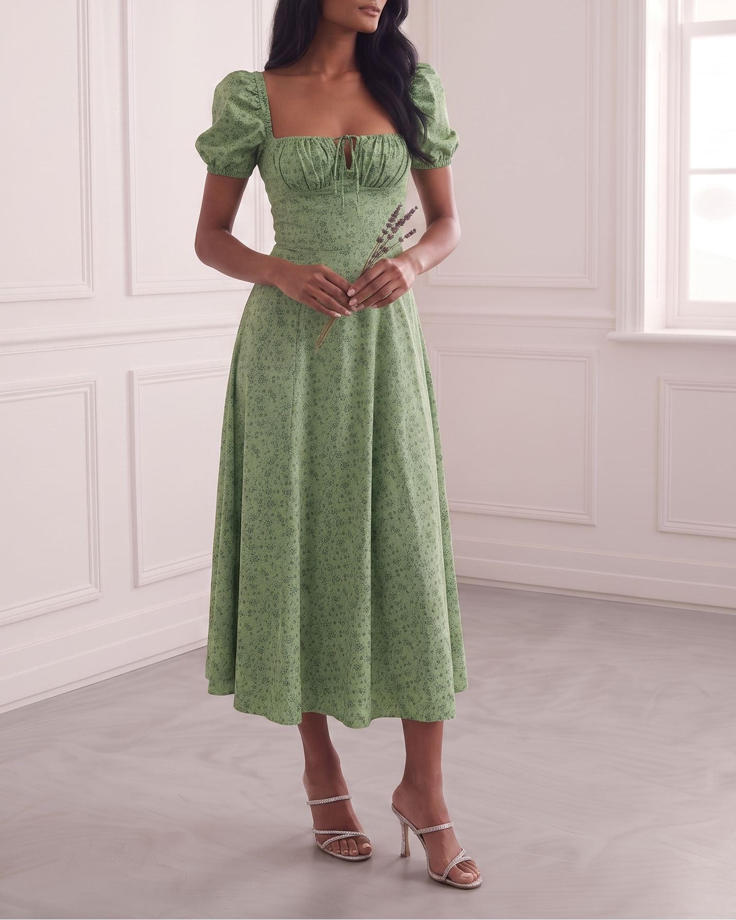 Green Corset Midi