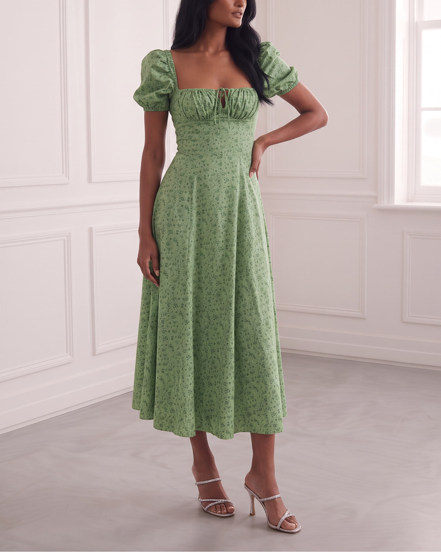 Green Corset Midi